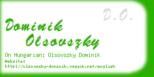 dominik olsovszky business card